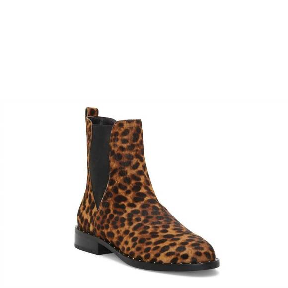 REBECCA MINKOFF Shoes - NEW REBECCA MINKOFF leopard print calf hair studded ankle boots in multicolor